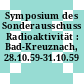 Symposium des Sonderausschuss Radioaktivität : Bad-Kreuznach, 28.10.59-31.10.59