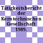 Tätigkeitsbericht der Kerntechnischen Gesellschaft 1989.