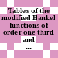 Tables of the modified Hankel functions of order one third and of their derivatives /