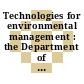 Technologies for environmental management : the Department of Energy's Office of Science and Technology [E-Book] /