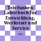 Telefunken Laborbuch für Entwicklung, Werkstatt und Service Vol 0004.