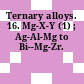 Ternary alloys. 16. Mg-X-Y (1) ; Ag-Al-Mg to Bi--Mg-Zr.