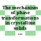 The mechanism of phase transformations in crystalline solids : international symposium, Manchester, 03.07.1968 - 05.07.1968.
