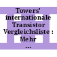 Towers' internationale Transistor Vergleichsliste : Mehr als 20.000 amer., europ. u. japan. Transistoren mit elektr. u. mechan. Daten, Herstellern u. Vergleichstypen.