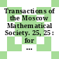 Transactions of the Moscow Mathematical Society. 25, 25 : for the year 1971.