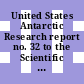 United States Antarctic Research report no. 32 to the Scientific Committee on Antarctic Research (SCAR) 1 April 1989 - 31 March 1990 / [E-Book]