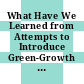 What Have We Learned from Attempts to Introduce Green-Growth Policies? [E-Book] /