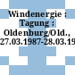 Windenergie : Tagung : Oldenburg/Old., 27.03.1987-28.03.1987.