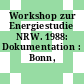 Workshop zur Energiestudie NRW. 1988: Dokumentation : Bonn, 31.05.89.