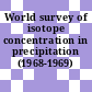 World survey of isotope concentration in precipitation (1968-1969) /