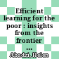 Efficient learning for the poor : insights from the frontier of cognitive neuroscience [E-Book] /
