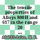 The tensile properties of Alloys 800H and 617 in the range 20 to 950C [E-Book] /