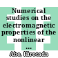 Numerical studies on the electromagnetic properties of the nonlinear Lorentz computational model for the dielectric media /