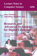 Research and Advanced Technology for Digital Libraries [E-Book] : Third European Conference, ECDL’99 Paris, France, September 22–24, 1999 Proceedings /