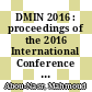 DMIN 2016 : proceedings of the 2016 International Conference on Data Mining [E-Book] /