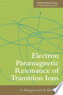 Electron paramagnetic resonance of transition ions [E-Book] /