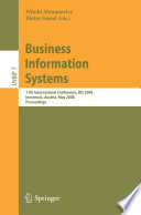 Business Information Systems [E-Book] : 11th International Conference, BIS 2008, Innsbruck, Austria, May 5-7, 2008. Proceedings /