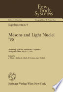 Mesons and Light Nuclei ’95 [E-Book] : Proceedings of the 6th International Conference, Stráž pod Ralskem, July 3–7, 1995 /