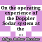 On the operating experience of the Doppler Sodar system at the Forschungszentrum Jülich [E-Book] /