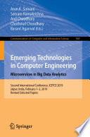 Emerging Technologies in Computer Engineering: Microservices in Big Data Analytics [E-Book] : Second International Conference, ICETCE 2019, Jaipur, India, February 1-2, 2019, Revised Selected Papers /
