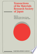 Transactions of the Materials Research Society of Japan [E-Book] /