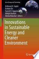 Innovations in Sustainable Energy and Cleaner Environment [E-Book] /