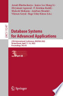Database Systems for Advanced Applications [E-Book] : 27th International Conference, DASFAA 2022, Virtual Event, April 11-14, 2022, Proceedings, Part III /