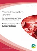 Creation, management and use of online information for emergency management [E-Book] /