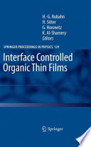 Interface Controlled Organic Thin Films [E-Book] /
