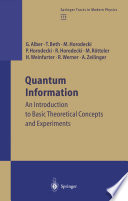 Quantum Information [E-Book] : An Introduction to Basic Theoretical Concepts and Experiments /