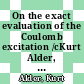 On the exact evaluation of the Coulomb excitation /cKurt Alder, Aage Winther