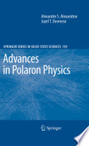 Advances in Polaron Physics [E-Book] /