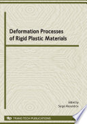 Deformation processes of rigid plastic materials : special topic volume, invited papers only [E-Book] /