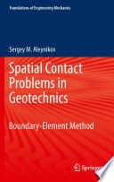 Spatial Contact Problems in Geotechnics [E-Book] : Boundary-Element Method /
