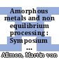 Amorphous metals and non equilibrium processing : Symposium : Materials Research Society: Europe: meeting. 1984 : Strasbourg, 05.06.1984-08.06.1984 /