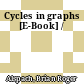 Cycles in graphs [E-Book] /