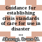 Guidance for establishing crisis standards of care for use in disaster situations : a letter report [E-Book] /