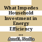 What Impedes Household Investment in Energy Efficiency and Renewable Energy? [E-Book] /