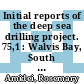 Initial reports of the deep sea drilling project. 75,1 : Walvis Bay, South Africa, to Recife, Brazil, July - September 1980 /