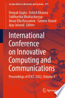 International Conference on Innovative Computing and Communications [E-Book] : Proceedings of ICICC 2022, Volume 1 /