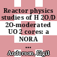 Reactor physics studies of H 2O/D 2O-moderated UO 2 cores: a NORA project report ; a summary report of the NORA international reactor physics project for the first project period, 1961 - 1964 /