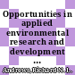 Opportunities in applied environmental research and development / [E-Book]