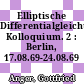 Elliptische Differentialgleichungen: Kolloquium. 2 : Berlin, 17.08.69-24.08.69 /