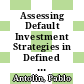 Assessing Default Investment Strategies in Defined Contribution Pension Plans [E-Book] /