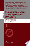 Computational Science and Its Applications - ICCSA 2020 [E-Book] : 20th International Conference, Cagliari, Italy, July 1-4, 2020, Proceedings, Part I /