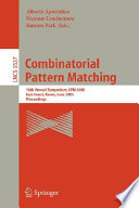 Combinatorial Pattern Matching [E-Book] : 8th Annual Symposium, CPM 97, Aarhus, Denmark, June/July 1997. Proceedings /