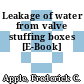 Leakage of water from valve stuffing boxes [E-Book]