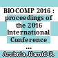 BIOCOMP 2016 : proceedings of the 2016 International Conference on Bioinformatics & Computational Biology [E-Book] /