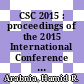 CSC 2015 : proceedings of the 2015 International Conference on Scientific Computing [E-Book] /