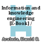 Information and knowledge engineering [E-Book] /
